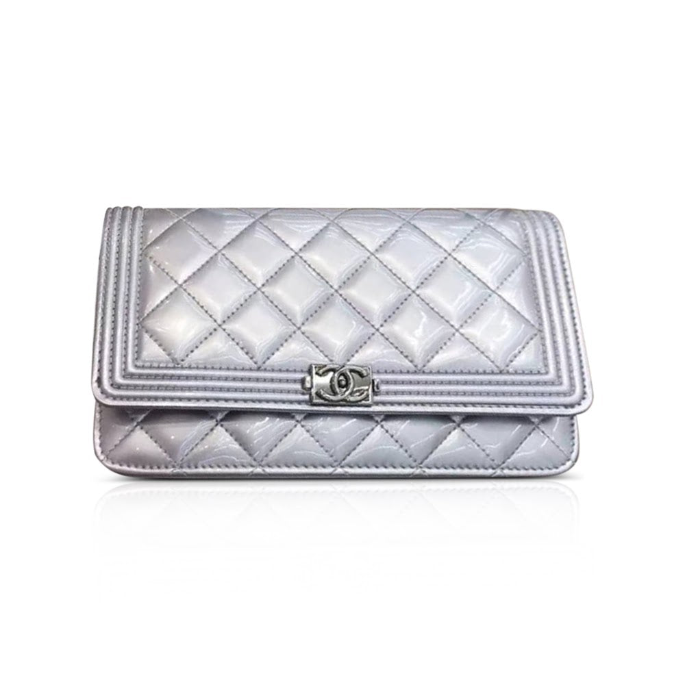 Boy WOC Light Purple Quilted Patent Leather with SHW