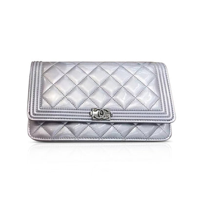 Boy WOC Light Purple Quilted Patent Leather with SHW