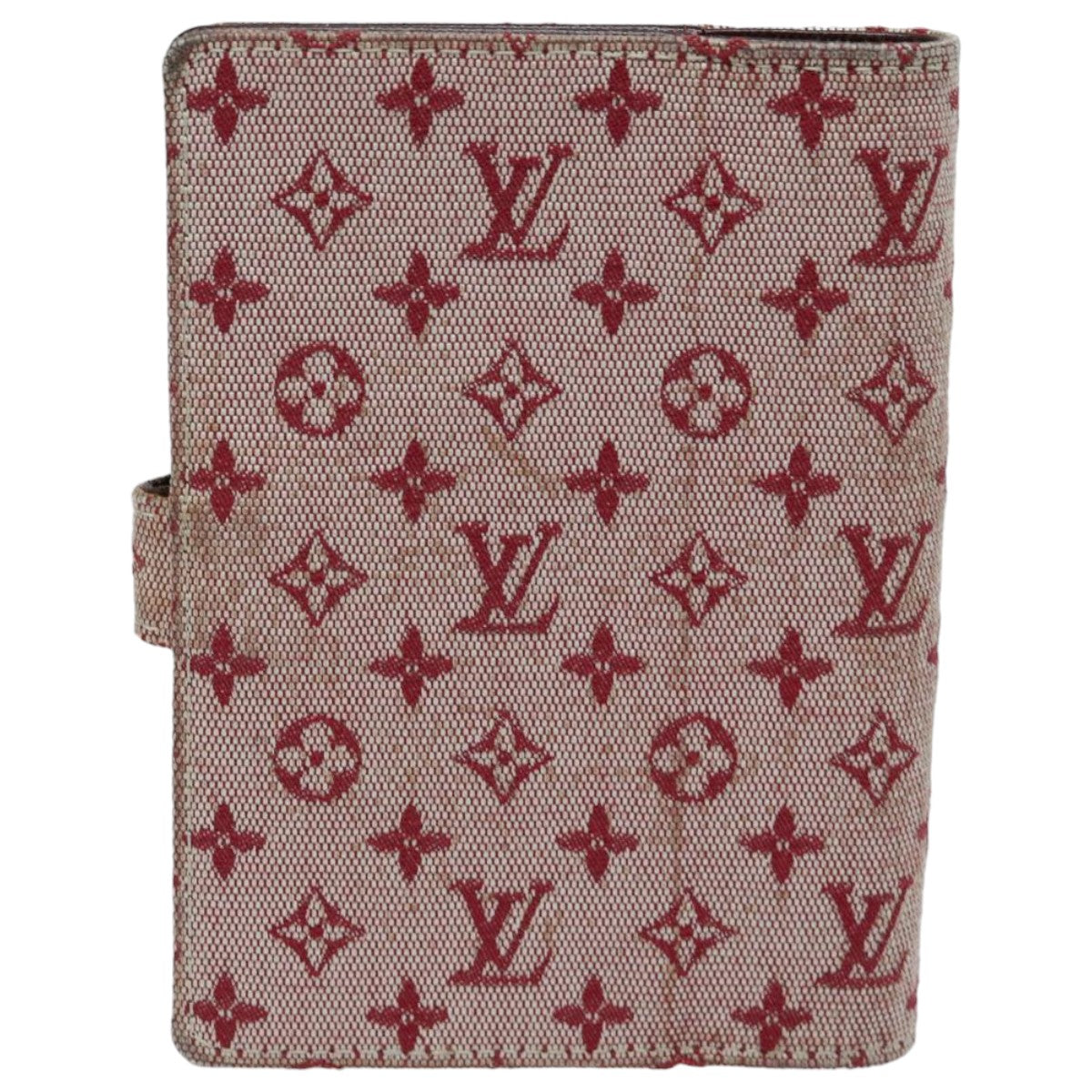 LOUIS VUITTON Monogram Mini Agenda PM Day Planner Cover Red R20912 LV Auth 82855