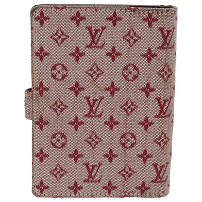 LOUIS VUITTON Monogram Mini Agenda PM Day Planner Cover Red R20912 LV Auth 82855