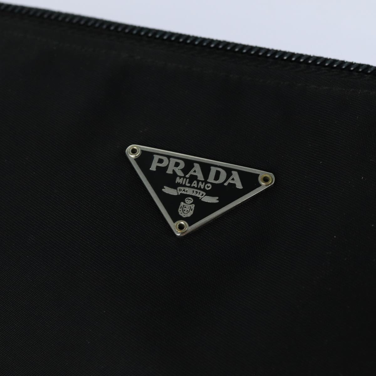 PRADA Accessory Pouch Nylon Black Auth 82863