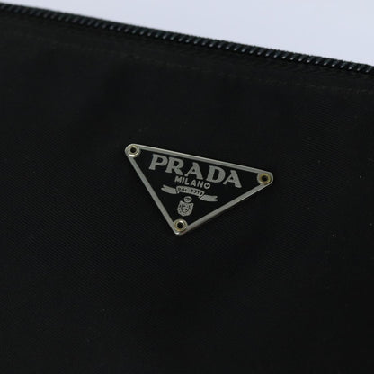 PRADA Accessory Pouch Nylon Black Auth 82863