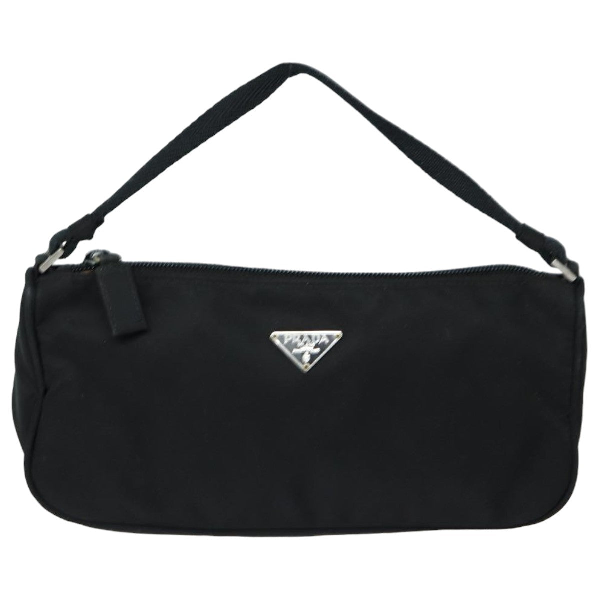 PRADA Accessory Pouch Nylon Black Auth 82863