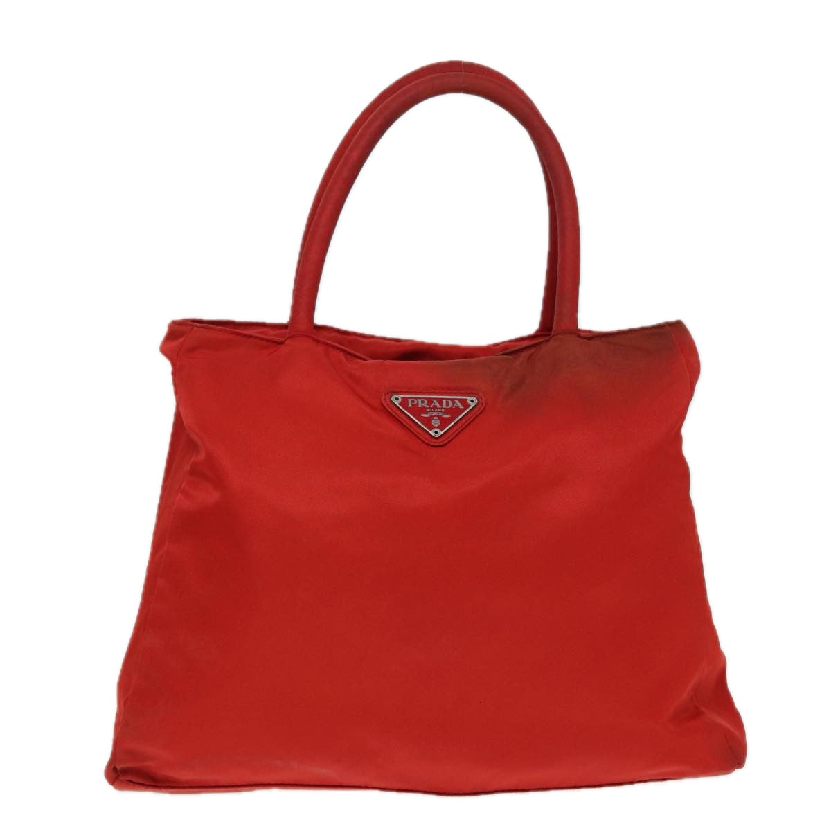 PRADA Tote Bag Nylon Red Auth 82883