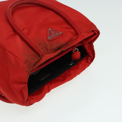 PRADA Tote Bag Nylon Red Auth 82883