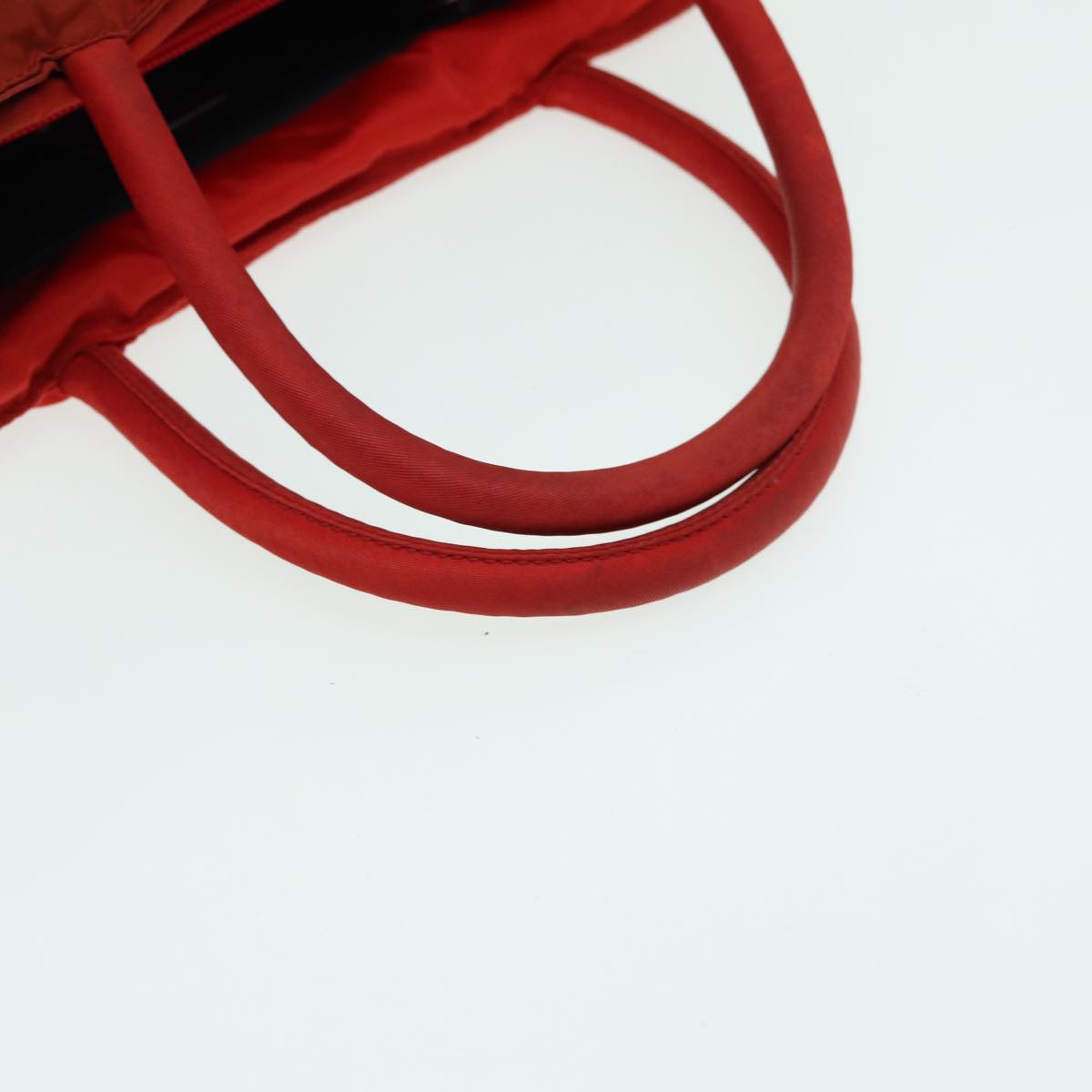 PRADA Tote Bag Nylon Red Auth 82883