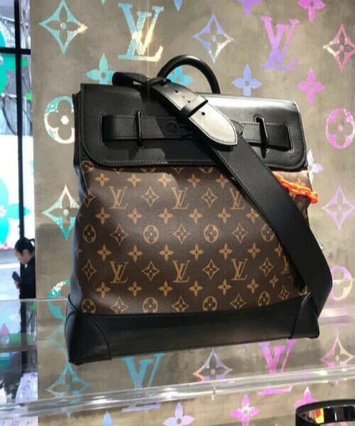 Louis Vuitton Steamer PM Taiga Leather Monogram Brown