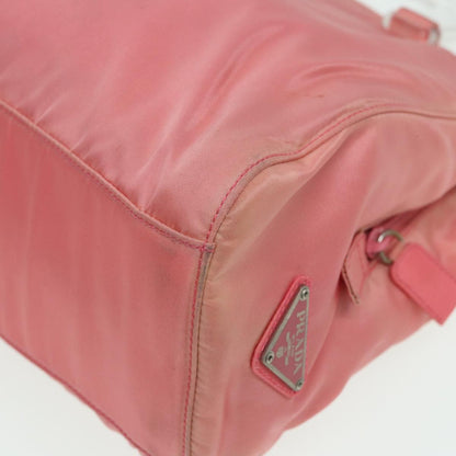 PRADA Hand Bag Nylon Pink Auth 82909