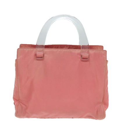 PRADA Hand Bag Nylon Pink Auth 82909