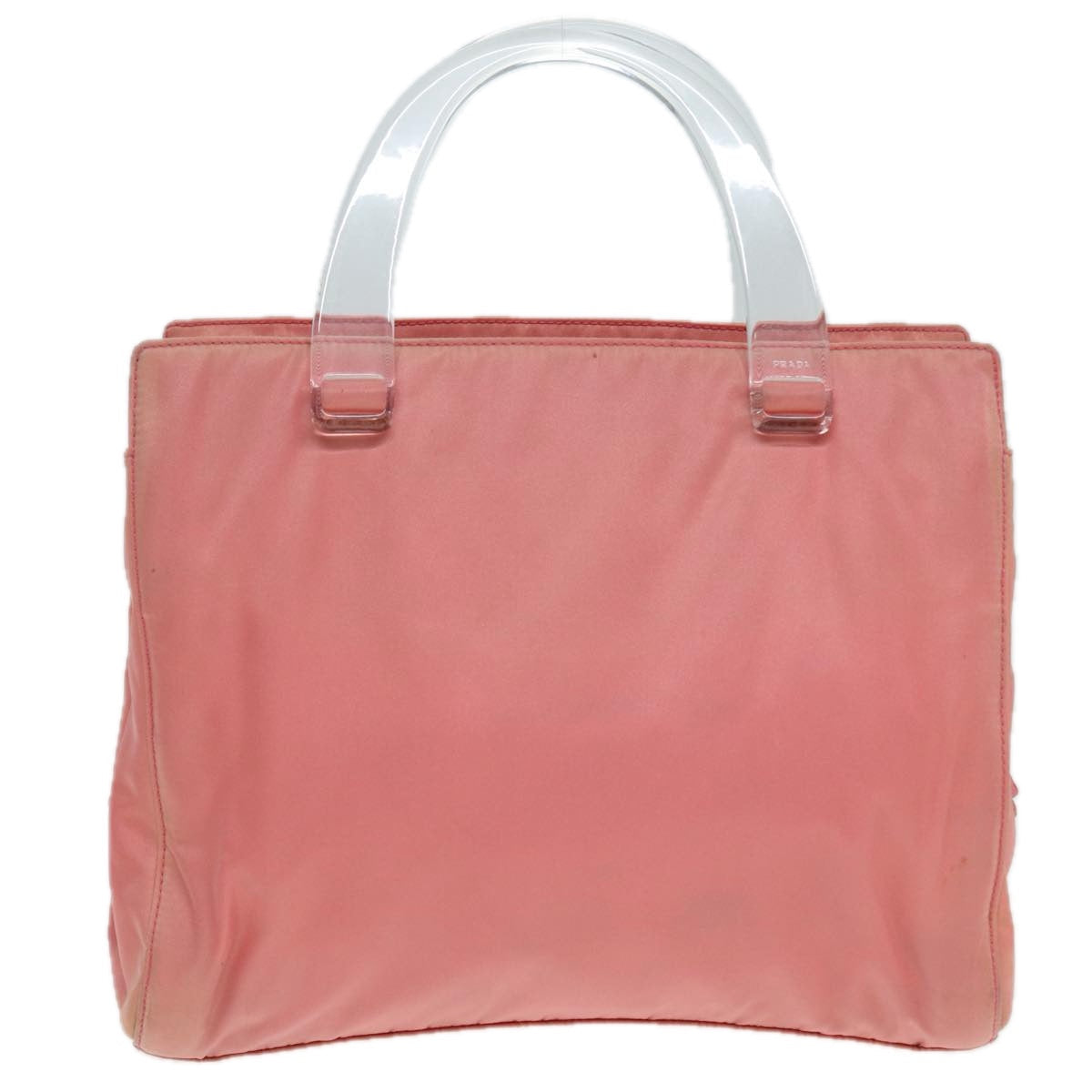 PRADA Hand Bag Nylon Pink Auth 82909