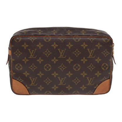 LOUIS VUITTON Monogram Compiegne 28 Clutch Bag M51845 LV Auth 82921