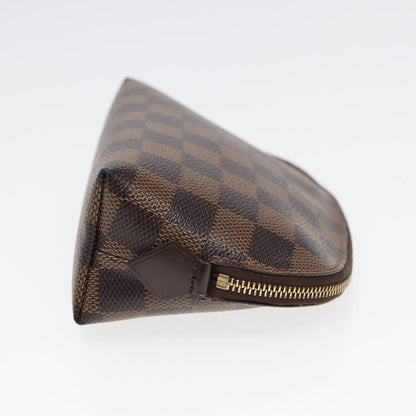 LOUIS VUITTON Damier Ebene Pochette Cosmetic PM Pouch N47516 LV Auth 82975