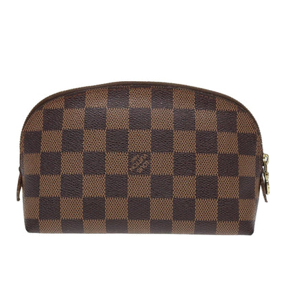 LOUIS VUITTON Damier Ebene Pochette Cosmetic PM Pouch N47516 LV Auth 82976