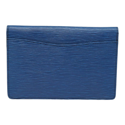 LOUIS VUITTON Epi Montaigne 23 Clutch Bag Blue M52665 LV Auth 82998