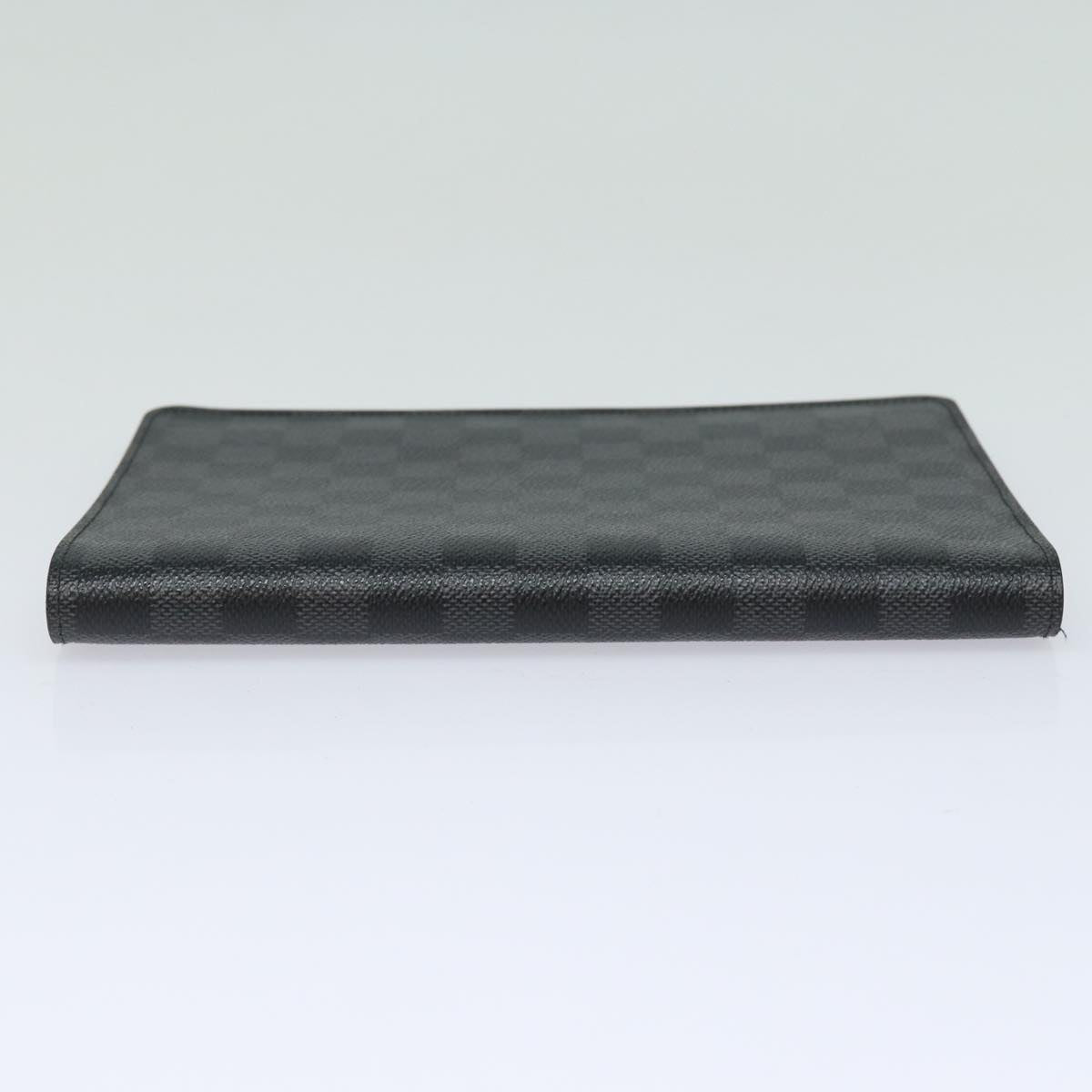 LOUIS VUITTON Damier Graphite Agenda Bureau Note Cover R20974 LV Auth 83003