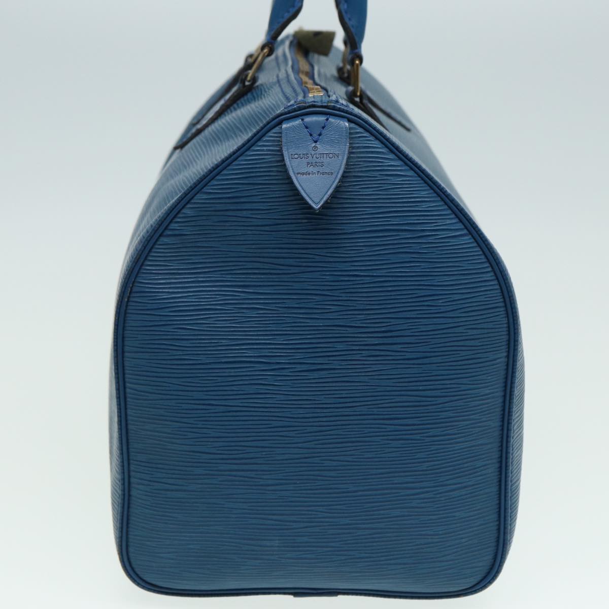 LOUIS VUITTON Epi Speedy 35 Hand Bag Toledo Blue M42995 LV Auth 83022