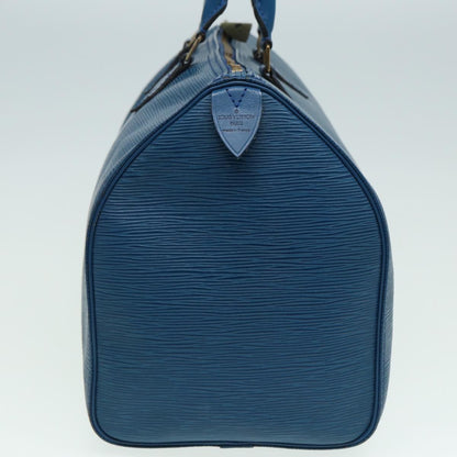 LOUIS VUITTON Epi Speedy 35 Hand Bag Toledo Blue M42995 LV Auth 83022