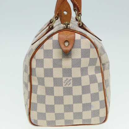 LOUIS VUITTON Damier Azur Speedy 25 Hand Bag N41534 LV Auth 83072