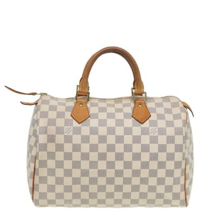 LOUIS VUITTON Damier Azur Speedy 30 Hand Bag N41533 LV Auth 83074
