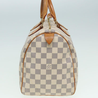 LOUIS VUITTON Damier Azur Speedy 30 Hand Bag N41533 LV Auth 83074