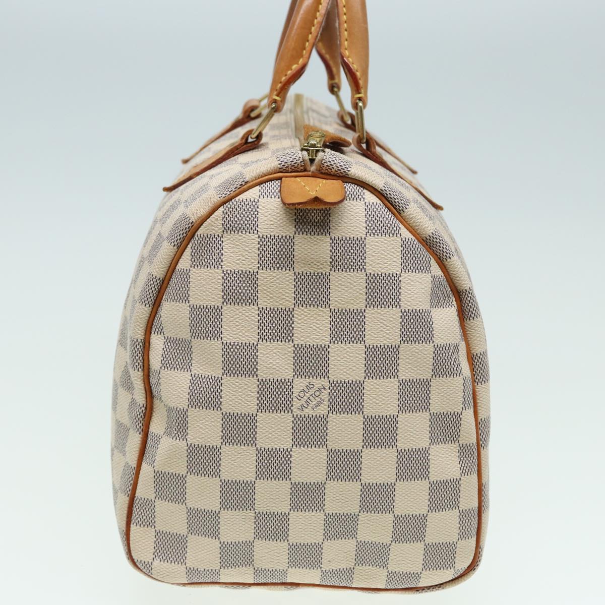 LOUIS VUITTON Damier Azur Speedy 30 Hand Bag N41533 LV Auth 83074