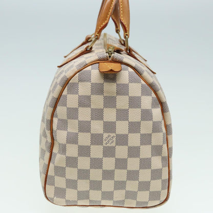 LOUIS VUITTON Damier Azur Speedy 30 Hand Bag N41533 LV Auth 83074