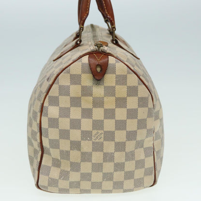 LOUIS VUITTON Damier Azur Speedy 35 Hand Bag N41535 LV Auth 83075
