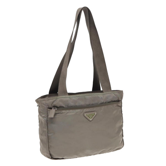 PRADA Tote Bag Nylon Khaki Auth 83159