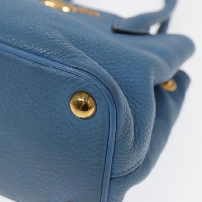 PRADA Hand Bag Leather 2way Light Blue Auth 83160