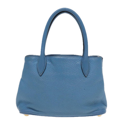 PRADA Hand Bag Leather 2way Light Blue Auth 83160