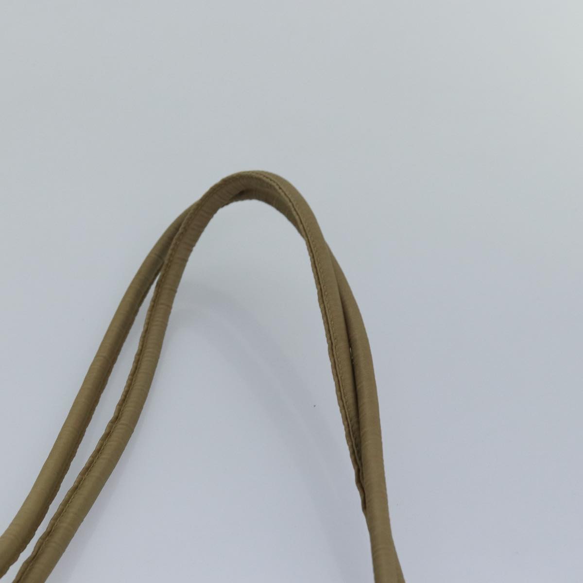 PRADA Tote Bag Nylon Beige Auth 83165