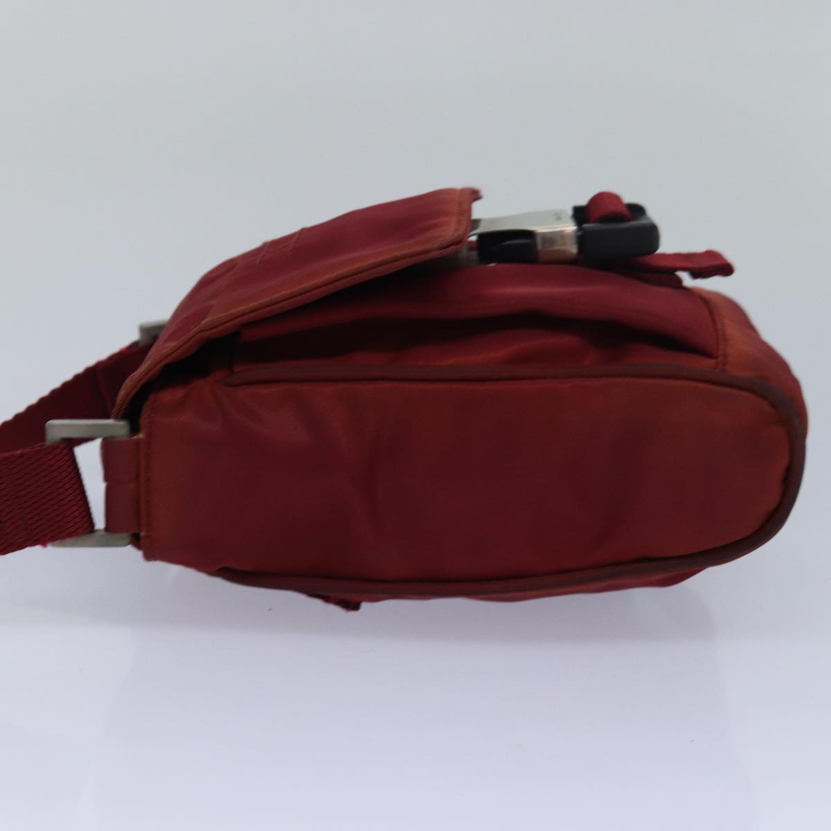 PRADA Shoulder Bag Nylon Red Auth 83166