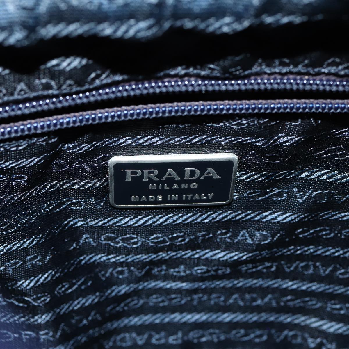 PRADA Hand Bag Nylon Navy Auth 83173