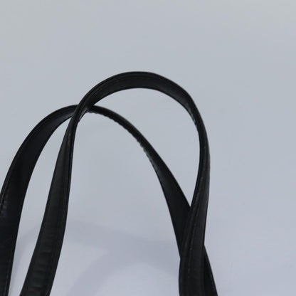 BURBERRYSs Nova Check Blue Label Tote Bag Nylon Leather Black Auth 83195