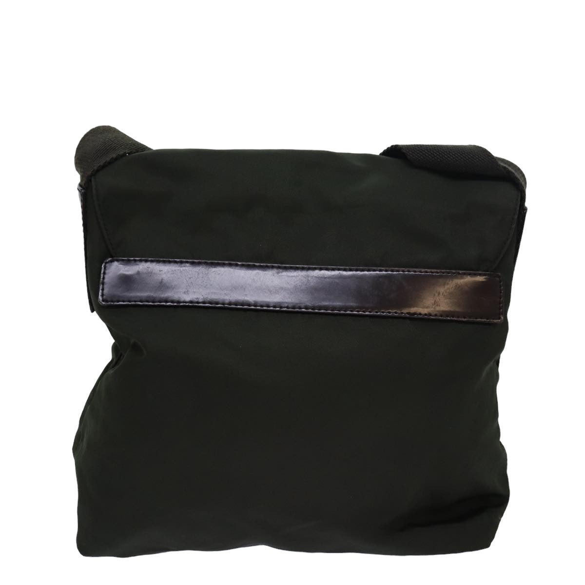 PRADA Shoulder Bag Nylon Khaki Brown Auth 83228