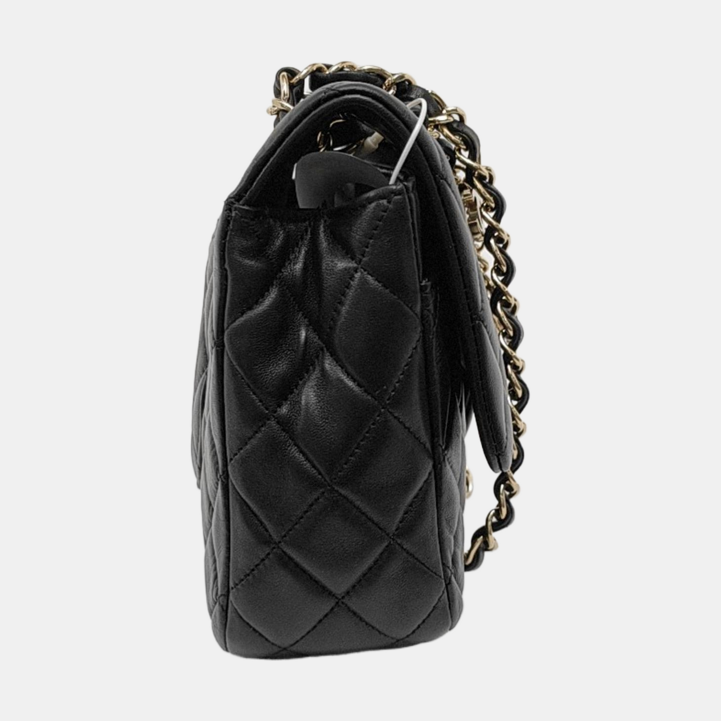 Chanel Valentine's Heart Charm Flap Medium Black Lambskin Leather Gold Hardware 2014
