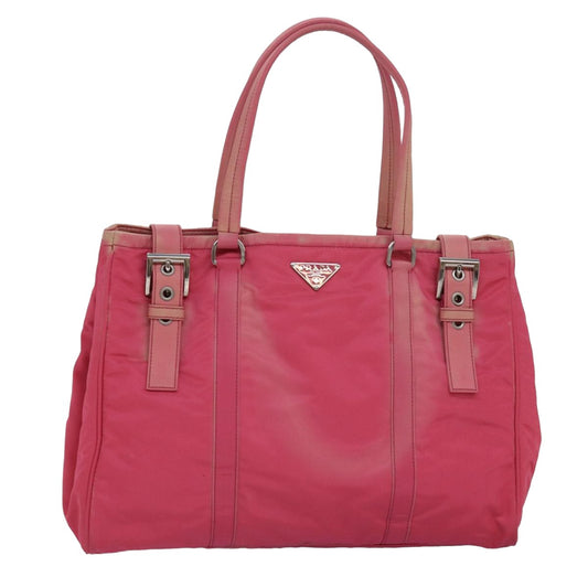 PRADA Tote Bag Nylon Pink Auth 83295