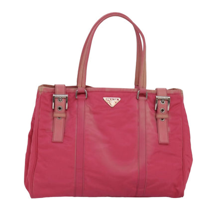 PRADA Tote Bag Nylon Pink Auth 83295