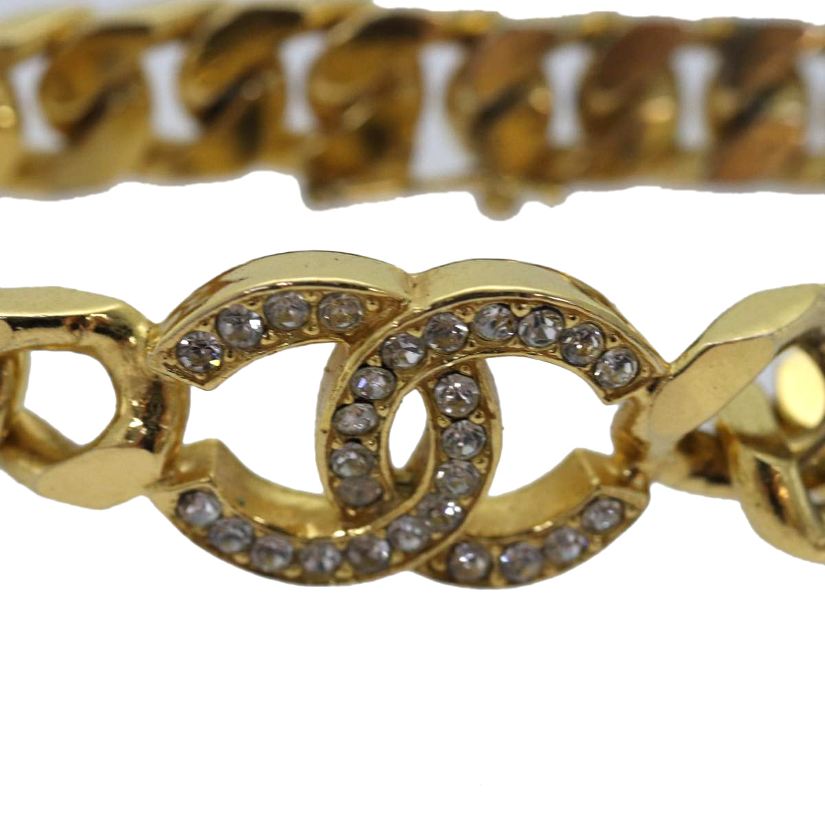 Chanel COCO Mark Chain Bracelet metal Gold Tone CC Auth