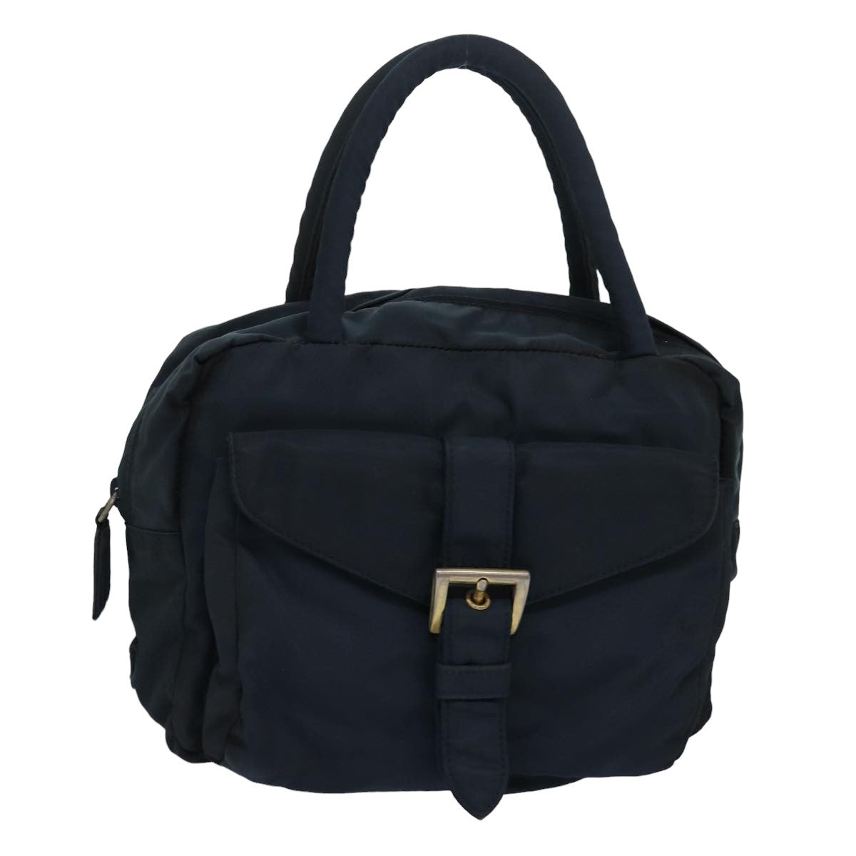 PRADA Hand Bag Nylon Navy Auth 83396