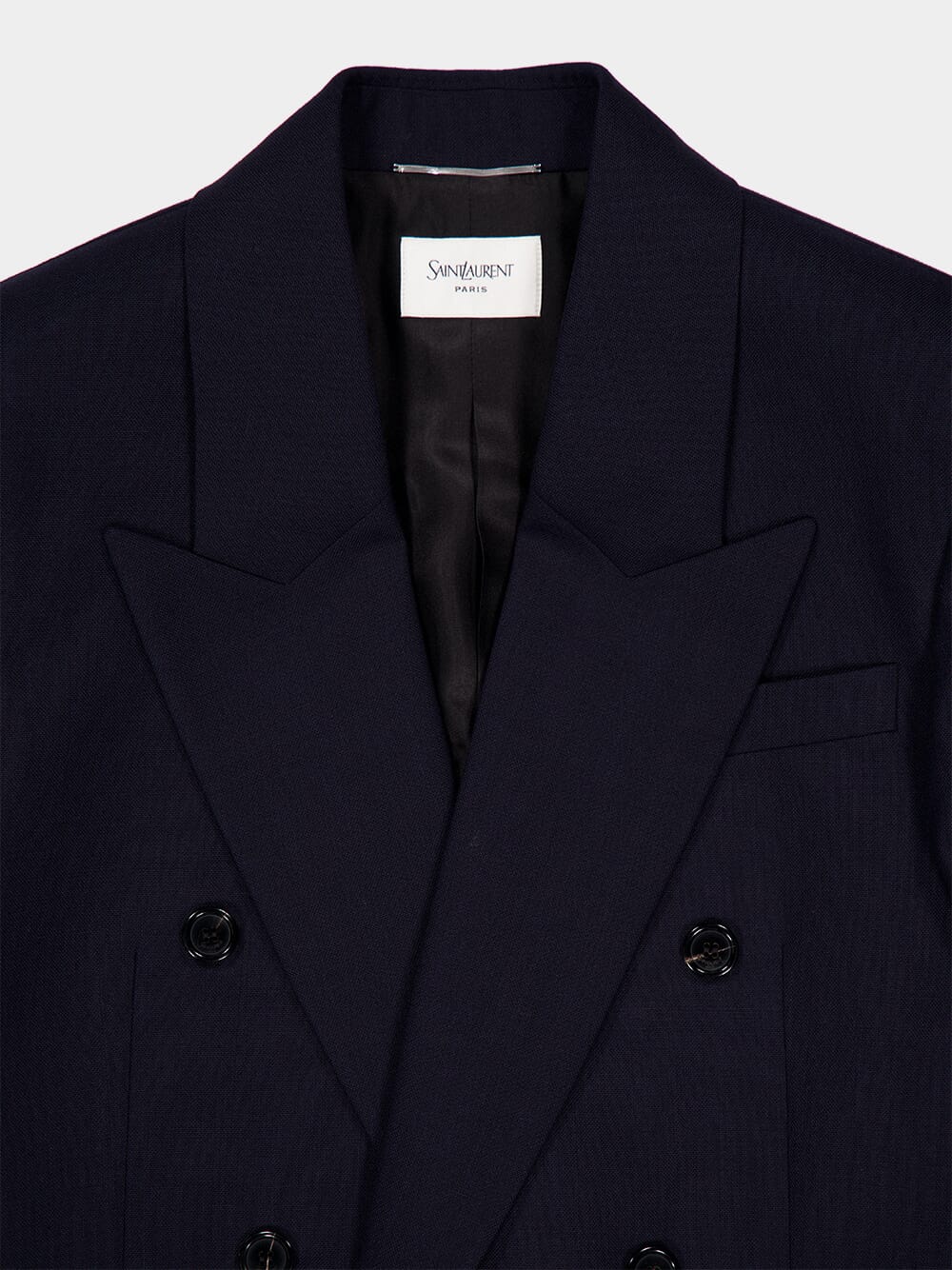 Marine Blue Double-Breasted Wool Jacket