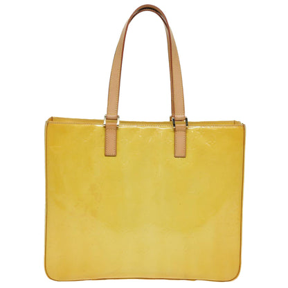 LOUIS VUITTON Monogram Vernis Columbus Tote Bag Yellow M91047 LV Auth 83616