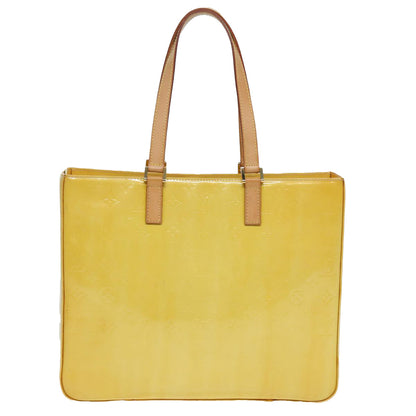 LOUIS VUITTON Monogram Vernis Columbus Tote Bag Yellow M91047 LV Auth 83616