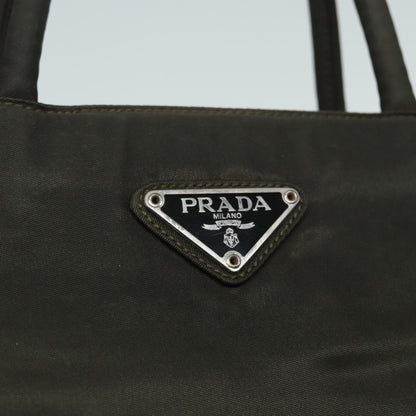 PRADA Hand Bag Nylon Khaki Auth 83693