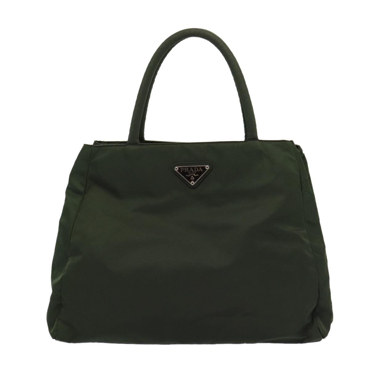 PRADA Tote Bag Nylon Khaki Auth 83695