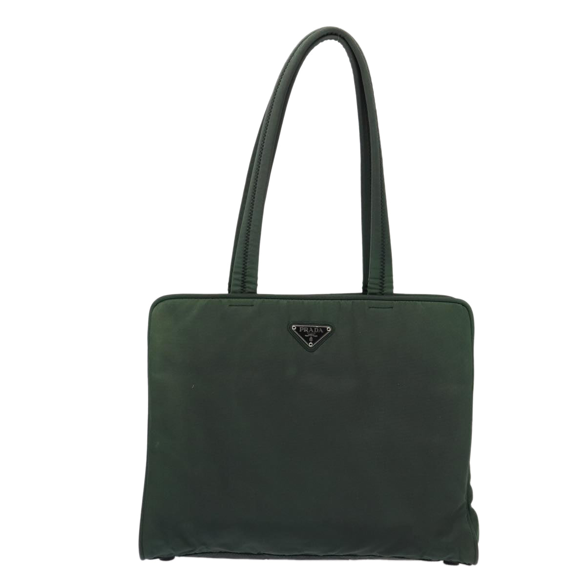 PRADA Tote Bag Nylon Green Auth 83696