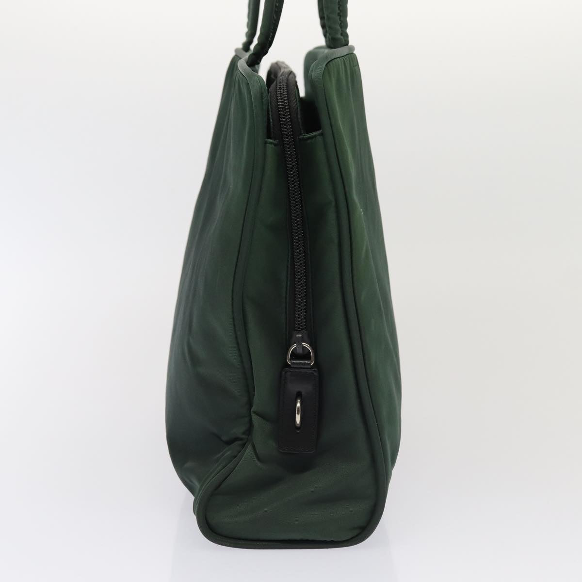 PRADA Tote Bag Nylon Green Auth 83696