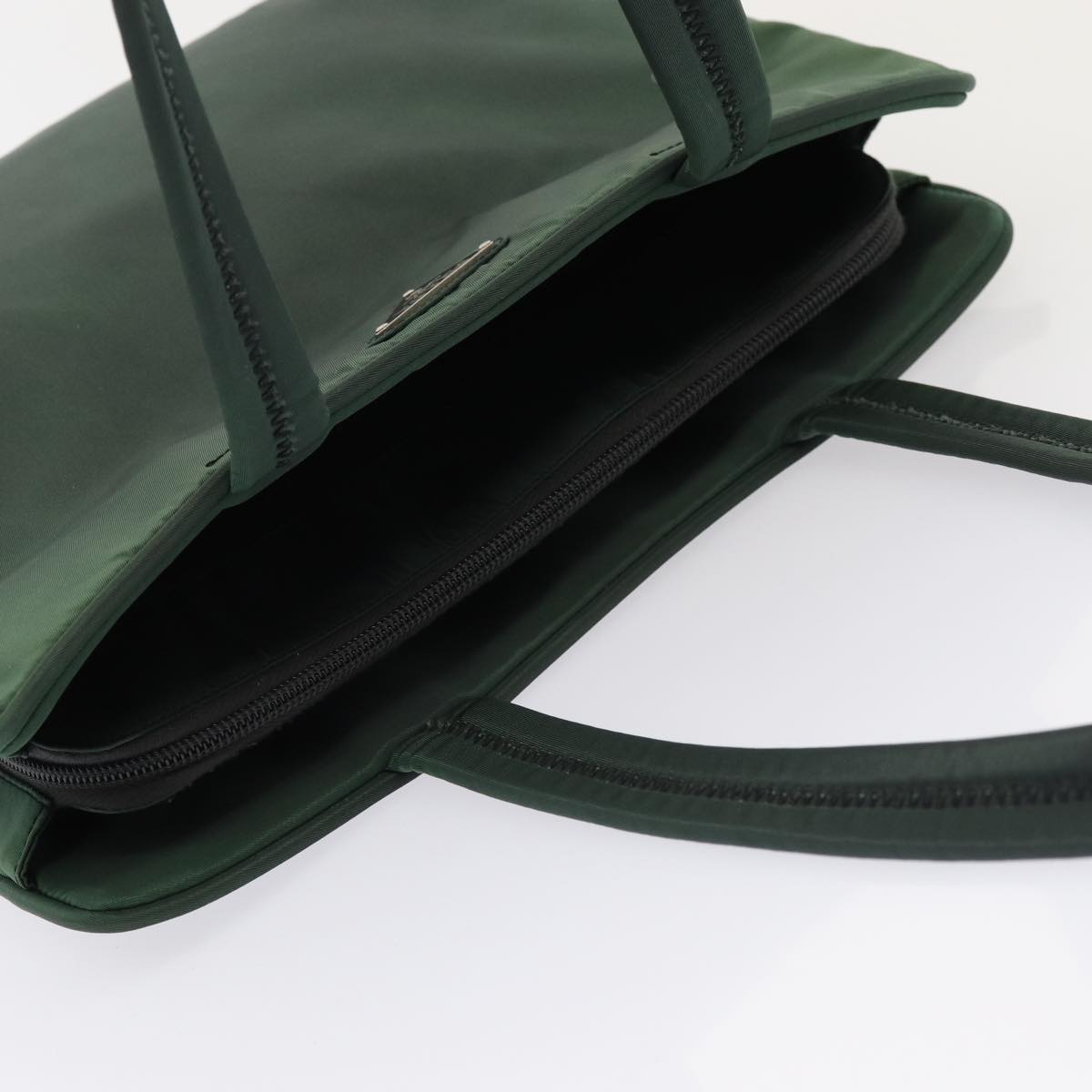 PRADA Tote Bag Nylon Green Auth 83696