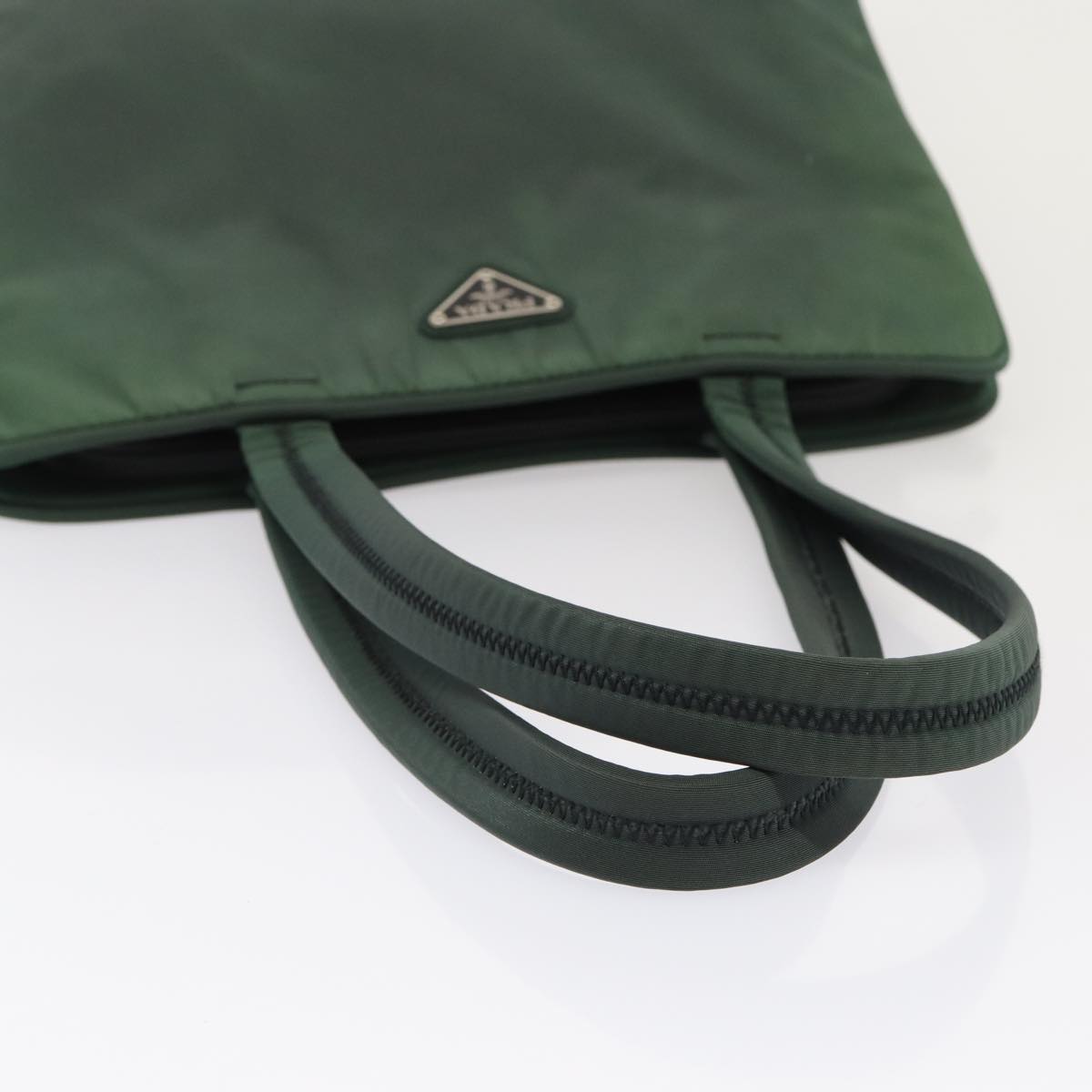 PRADA Tote Bag Nylon Green Auth 83696