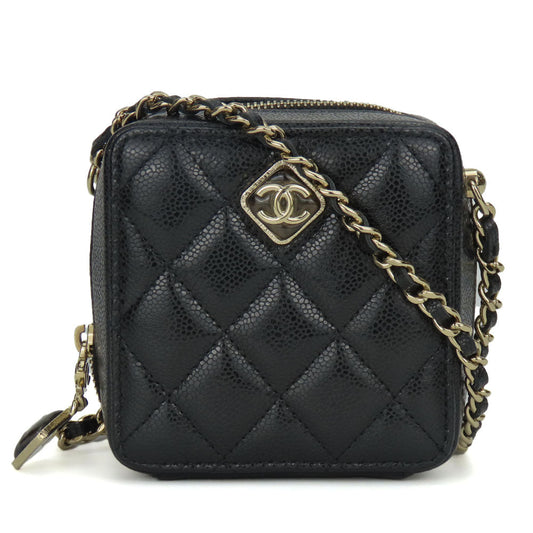 Chanel Leather Shoulder Bag Black Mini